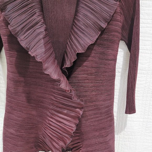 fait a main PARIS Fortuny Burgundy Jacket Sz 8 - Picture 5 of 7